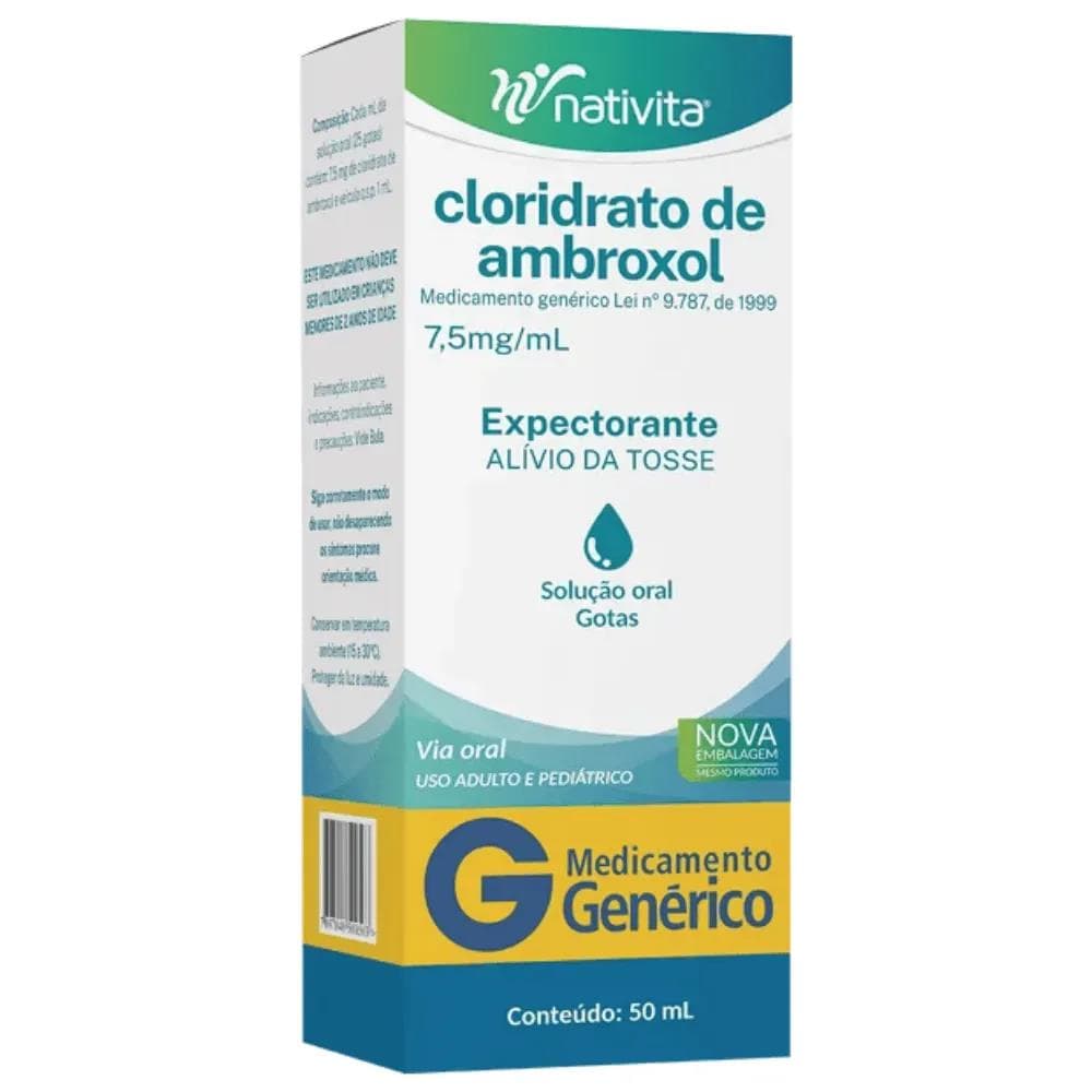CLORIDRATO DE AMBROXOL 7,5MG/ML SOL OR FR 50ML